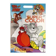 Warner Bros Super Color Kleurboek Tom &amp; Jerry met Stickers