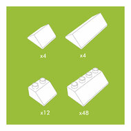 Hubelino Dakpannenset Bouwblokjes - 68dlg.