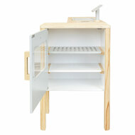 Small Foot - Houten Winkel Wit met Kassa en Lopende Band