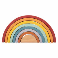 Small Foot - Houten Regenboog Bouw Bogen met Bal,