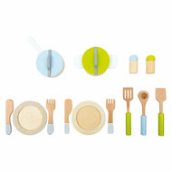 Small Foot - Houten Kookgerij en Servies Set, 15dlg.