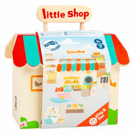 Small Foot - Houten Meeneem Speelwinkel Poppenhuis, 15dlg.