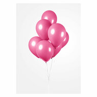 Ballonnen Hard Roze 30cm, 10st.