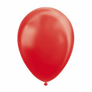 Ballonnen Pearl Rood 30cm, 10st.