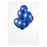 Ballonnen Donkerblauw 30cm, 10st.