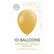 Ballonnen Metallic Goud 30cm, 10st.