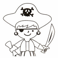 Vellen Krimpfolie met Motieven Piraten, 4st.