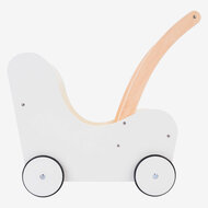 Houten Poppenloopwagen Roze/Wit