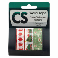 Colorations - Washi Tape Kerst 3 Rollen, 5mtr.