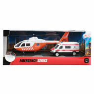Metal Traumahelikopter en Ambulance Oranje