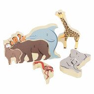 Small Foot - Houten Letter en Vormenpuzzel Dieren, 26st.