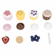 Small Foot - Houten Speeleten Etagere met Cupcakes, 13dlg.