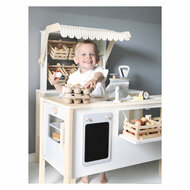 Small Foot - Houten Winkel Wit met Kassa en Lopende Band