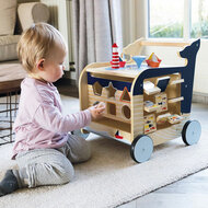 Small Foot  -  Houten Activiteiten Loopwagen Walvis