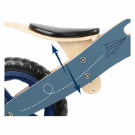 Small Foot - Houten Loopfiets Vliegtuig Blauw