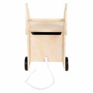 Small Foot - Houten Speelgoedbox en Trekfiguur Zebra Wildlife