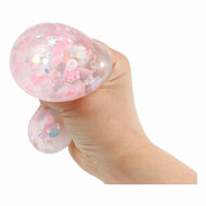 Glamour Squeeze Knijpbal Bloem en Glitters, 6cm