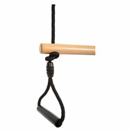 Small Foot - Houten Trapezeschommel met Gymnastiekringen Black Line