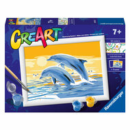 CreArt Schilderen op Nummer - Vrolijke Dolfijnen