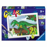 Ravensburger CreArt Schilderen op Nummer - Dwalende Dinosaurus