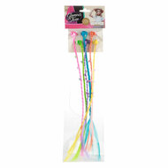 Haarlok Haarclip met Kraaltjes, 6st.