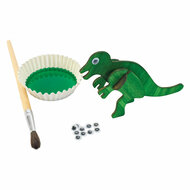 Bouwpakketje Houten 3D Dinosaurus, Set van 4