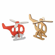 Bouwpakketje Houten 3D Voertuigen, Set van 4