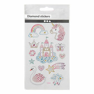 Diamant Stickers  Eenhoorn, 1 Vel