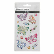 Diamant Stickers Vlinder, 1 Vel