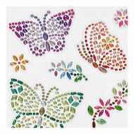 Diamant Stickers Vlinder, 1 Vel