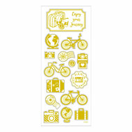 Stickers Goud Om de Wereld, 1 Vel