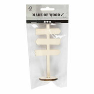 Houten Bord Pijlen op Voet, 12cm