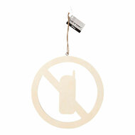 Houten Bord Geen Mobiele Telefoons