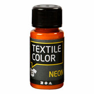 Textile Color Dekkende Textielverf - Neon Oranje, 50ml