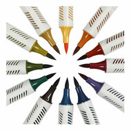 Handletter Stiften Kleur, 12st. Dubbelzijdig