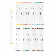 Tekenstift Kleuren, 24st. Dubbelzijdig