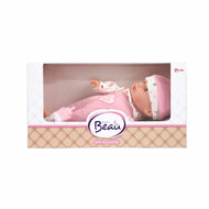 Baby Beau Liggende Babypop met Flesje, 30cm