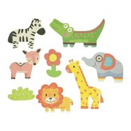 Mijn Eerste 6 Puzzels in Blik -  Wilde Dieren