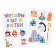 Raamstickers Welkom Sint &amp; Pieten, 13st.