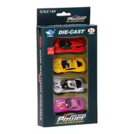 Luxe Set Metalen Auto's, 4dlg.