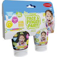 Natural Face &amp; Fingerpaint Tube - Zwart en Wit, 2x65ml