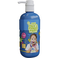 Natural Face &amp; Fingerpaint Fles met Pompje - Blauw, 1L