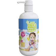 Natural Face &amp; Fingerpaint Fles met Pompje - Wit, 1L