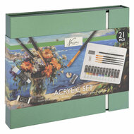 Aquarel Art Verf- en Tekenset, 21dlg.
