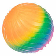 Fun Textuurknijpbal Regenboog Ribbels Foam, 7cm