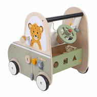 Houten Loopwagen Auto Jack &amp; Jacky
