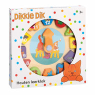 Dikkie Dik Houten Leerklok, 12dlg.