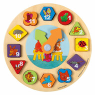 Dikkie Dik Houten Leerklok, 12dlg.