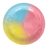 Papieren Feest Borden 18cm, 10st.