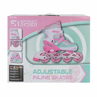 Street Rider Inline Skeelers Roze/Groen Verstelbaar, Maat 33-36